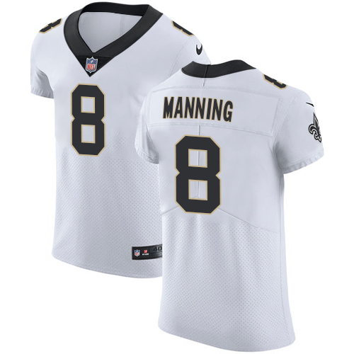 Nike Saints #8 Archie Manning White Men's Stitched NFL Vapor Untouchable Elite Jersey